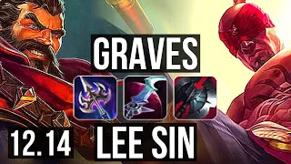 GRAVES vs LEE SIN (JNG) | Rank 2 Graves, 12/0/4, Rank 7, 66% winrate | TR Challenger | 12.14
