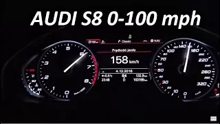 AUDI S8 4.0 TFSI V8 520hp QUATTRO Acceleration Test 0-100 mph 0-160 km/h