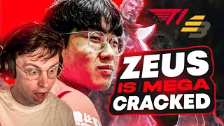 ZEUS IS THE BEST TOP IN THE LCK - T1 VS LSB COSTREAM - CAEDREL