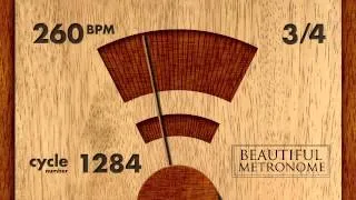 260 BPM 3/4 Wood Metronome HD