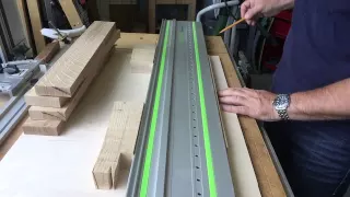 Thin stock jig for use with a Festool tracksaw