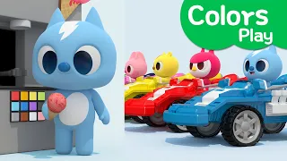 Learn colors with Miniforce | Flowers | Color Cars | Roly poly Cars | ice-cream | Ball Slide