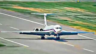 Ideal Landing. IL-62 flagship of the USSR - 39-year-old plane is still flying.