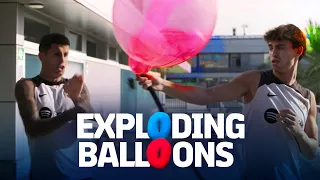 🎈💥💥🎈 BOOM! EXPLODING BALLOONS CHALLENGE WITH JOAO FELIX & JOAO CANCELO | EL CLASICO EDITION