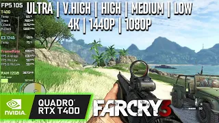 NVIDIA T400 | Far Cry 3 - 4K, 1440p, 1080p - Ultra, Very High, High, Medium, Low