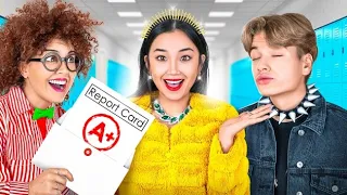 I WAS ADOPTED BY PRINCIPAL || Rich Student VS Principal's Daughter by 123GO! CHALLENGE