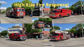 *HUGE* Seattle Fire Response: Rescue 1, R1A, A10, A14, B6, E20, E41, E18, L9, L4, + MORE RESPONDING!