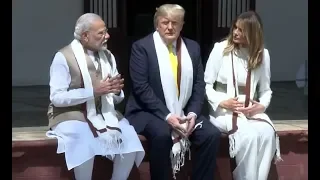 US President Donald Trump Visit Sabarmati Ashram with PM Narendra Modi