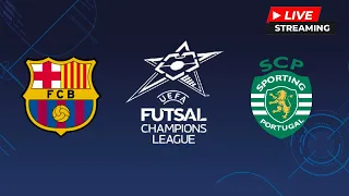 Barcelona vs Sporting CP - Futsal Champions League 23/24 ( SEMI-FINALS) Juego Completo