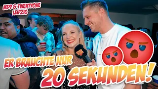 Er brauchte nur 20 SEKUNDEN 😡😡 Straßenumfrage N39 (Hausparty) & TwentyOne Leipzig