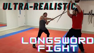 making an ULTRA realistic Longsword Fight! #sword #martialarts #hema