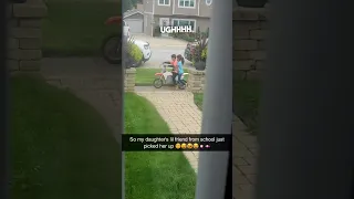 This dad’s reaction seeing his daughter being picked up by a boy 😂