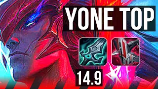 YONE vs GANGPLANK (TOP) | 9/0/6, Legendary, 1000+ games | KR Master | 14.9