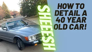 DETAILING A MERCEDES-BENZ 450 SL (40 YEAR'S OLD!) | SHEEESH