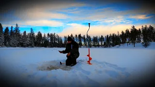 Ice fishing in Scandinavia