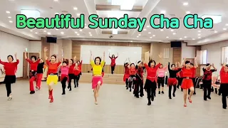 Beautiful Sunday Cha Cha Line Dance / 뷰티플 썬데이 라인댄스 / #세교동주민자치센터 / 1분기 종강영상😍 #정은영라인댄스