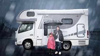 [Субтитры] Зимняя фургонная жизнь. 5-дневная поездка на фургоне длиной 1200 км в Ямагату