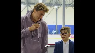 junior reporter zach talk with the canucks players