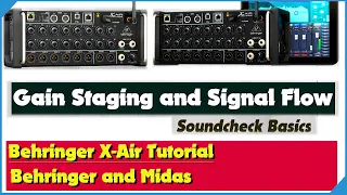 Behringer XR18 Gain Staging and Signal Flow -  Soundcheck Basics - X Air Series - Midas MR18