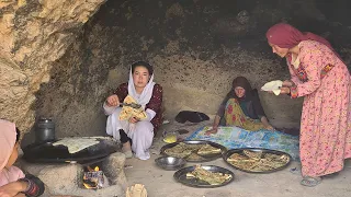 Pure Life and Cooking in a Old Cave | Cave Life in Afghanistan | Cooking Traditional Food in Village