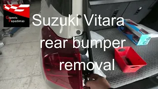 Suzuki Vitara   2015 – 2022   rear bumper removal