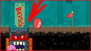 БОСС ВЫЛЕЗ ЗА ПРЕДЕЛЫ УРОВНЯ в игре красный шарик  про New Red Ball 4.