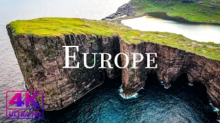 FLYING OVER EUROPE ( 4K UHD ) • Stunning Footage, Scenic Relaxation Film with Calming Music