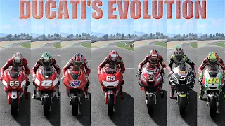 MotoGP Ducati Bikes Evolution of Sound, Livery and Top Speed Test (2003-2020)