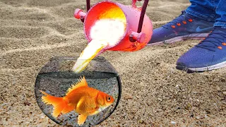 Experiment: Lava vs Goldfish