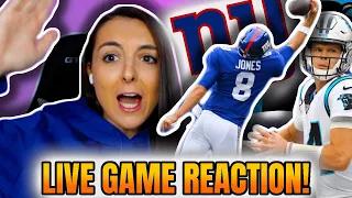 New York Giants vs Carolina Panthers GIANTS FAN REACTION! NFL Week 7 (2021)