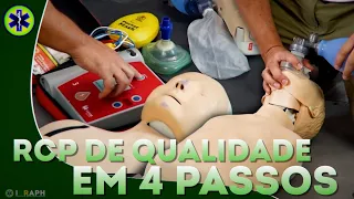 Sequência de RCP completa na PCR | Os 4 Passos que Salvam Vidas | Protocolo de SBV | Aula Prática