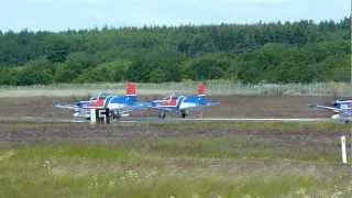 4 x EIS Aircraft Pilatus PC-9B take-off from EKRN