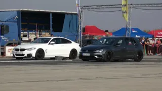 Revo stage 2 450 HP VW Golf R Mk7 vs 400 HP BMW 435d Xdrive - DRAG RACE