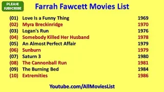 Farrah Fawcett Movies List