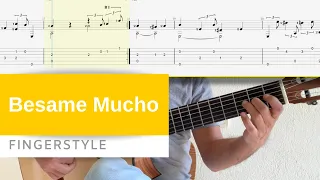 Besame Mucho - Guitar Lesson - Tab+Note - Fingerstyle Tutorial