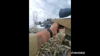 [GoPro] Ukrainian soldier using suppressor on Assault Rifle.