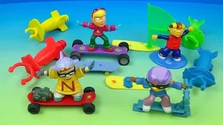 2002 NICKELODEONS ROCKET POWER COMPLETE SET OF 4 BURGER KING COLLECTION FIGURES VIDEO REVIEW