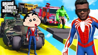 Shinchan Franklin Tried Impossible Wrong way Challenge by Car Bikes Truck in GTA 5 || Ps Gamester||