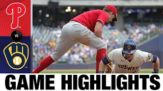 Phillies vs. Brewers Game Highlights (6/9/22) | MLB Highlights
