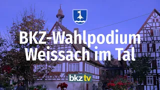 RE-LIVE: BKZ-Wahlpodium zur Bürgermeisterwahl Weissach im Tal