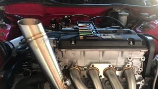 All Motor H22a swap Civic with new Hood Exit V2 by 1320