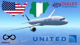 Infinite Flight: Washington (IAD) to Lagos (LOS) | United Airlines | Boeing 787-10