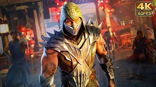 Mortal Kombat 1 - Invasions Season 6 "THE REPTILE" Intro & Ending @ 4K 60ᶠᵖˢ ✔