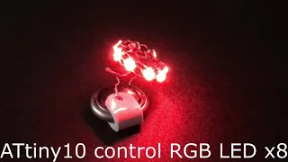 ATtiny10 control RGB LED x 8
