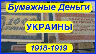 Бумажные деньги Украинской Народной Республики 1918-1919 Банкноты УНР