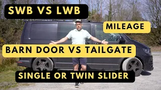 SWB vs LWB - Barn Doors vs Tailgate - VW Transporter Campervan Guide