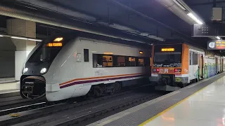 Circulaciones de renfe rodalies y Viaje, estación passeig de gracia y Barcelona Sants