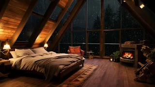 Rain on Window in a Cozy Room | Ultimate Relaxation, Sleep, and Focus | Cozy Rain Ambience ASMR