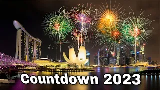 New Year Countdown at Marina Bay Sands in Singapore | Fireworks | Happy New Year 2023