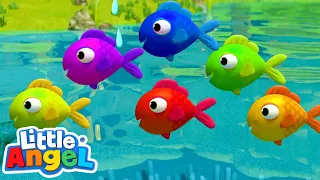 Count the Fishes with Little Angel! | Learning Numbers with Animals | Kids Songs and Nursery Rhymes